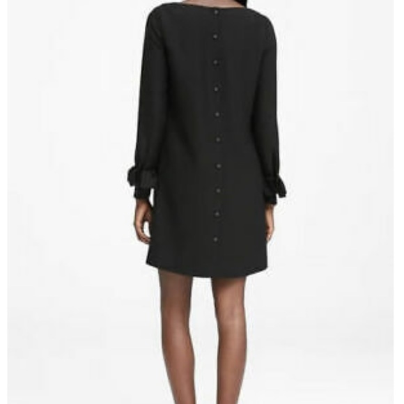 Banana Republic Black Ruffle Sleeve/Button Back Dress - Picture 2 of 6